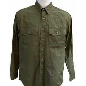 C.C. Filson Co Seattle Mens Green Vtg Button Up Long Sleeve Work Shirt Sz Small